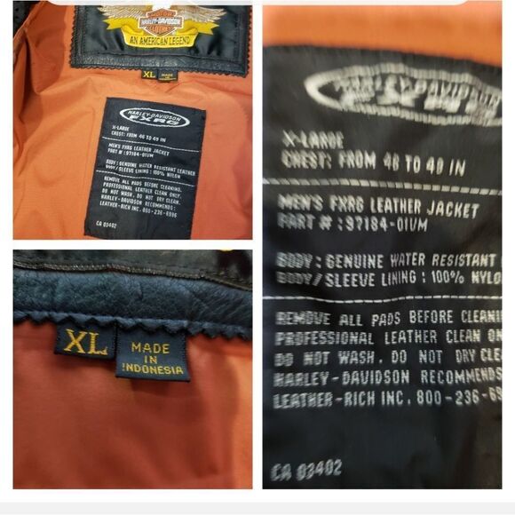 Vintage Harley Davidson Leather Riding Jacket - Picture 13 of 14